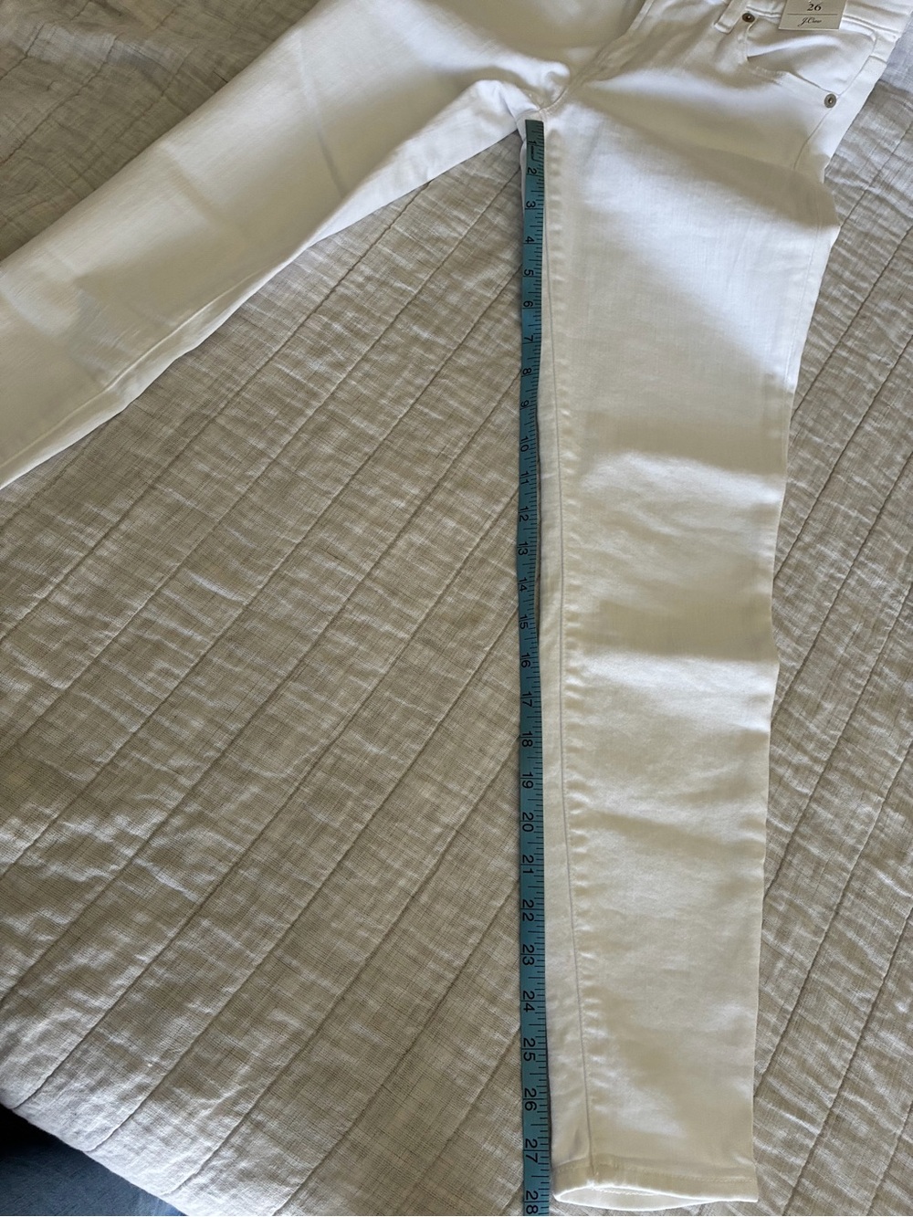 JCrew 8 inch Toothpich white denim jeans - Picture 7 of 8